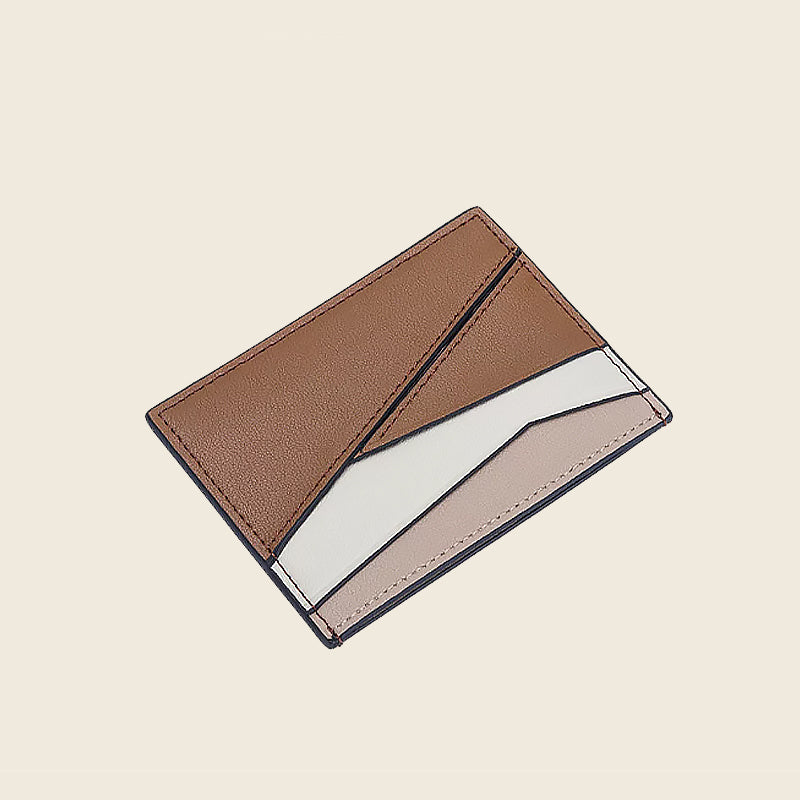 Genuine Leather Minimalist Card Holder | Slim Front Pocket Wallet for Men & Women