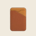 Two tone pebble leather card holder | Men's and women's ultra-thin minimalist card wallet