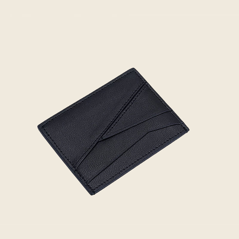 Genuine Leather Minimalist Card Holder | Slim Front Pocket Wallet for Men & Women