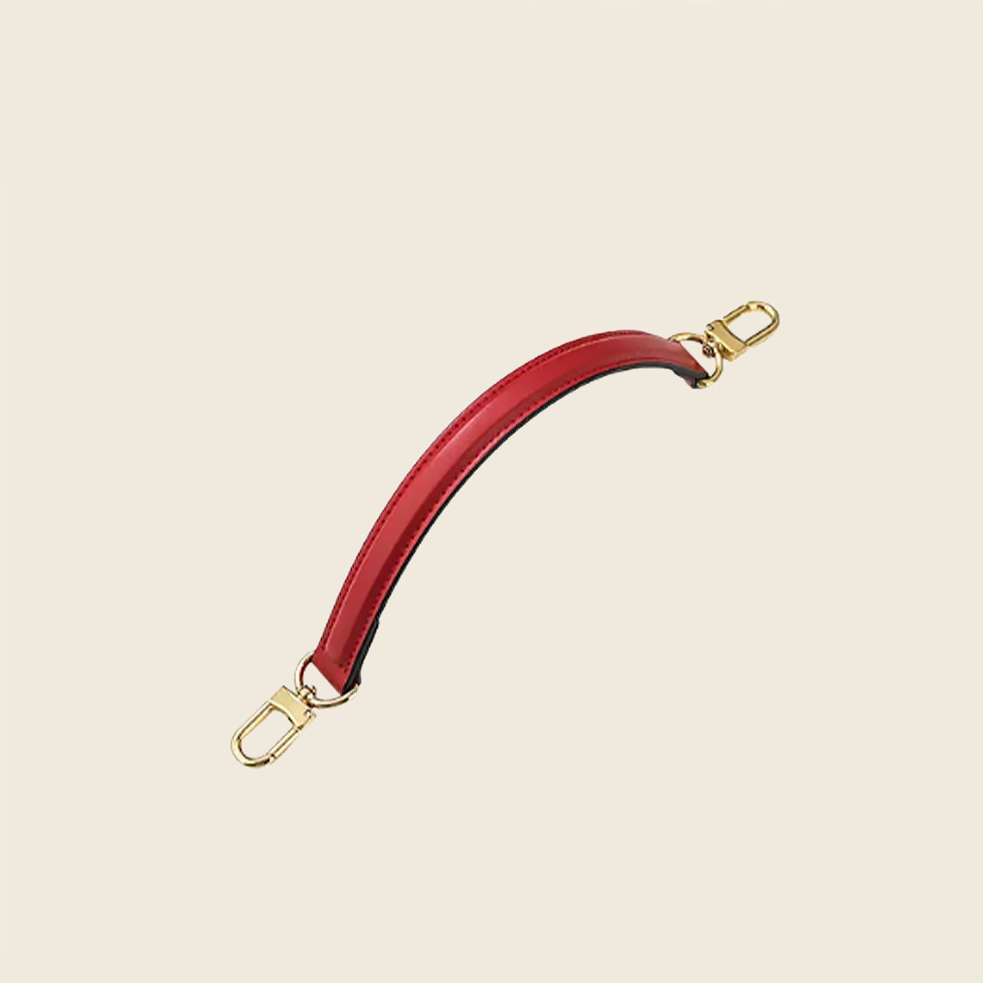 Genuine Leather Replacement Top Handle for LV Noé Purse / Bucket Bag - Adjustable Short Handbag Strap with Gold Clasps