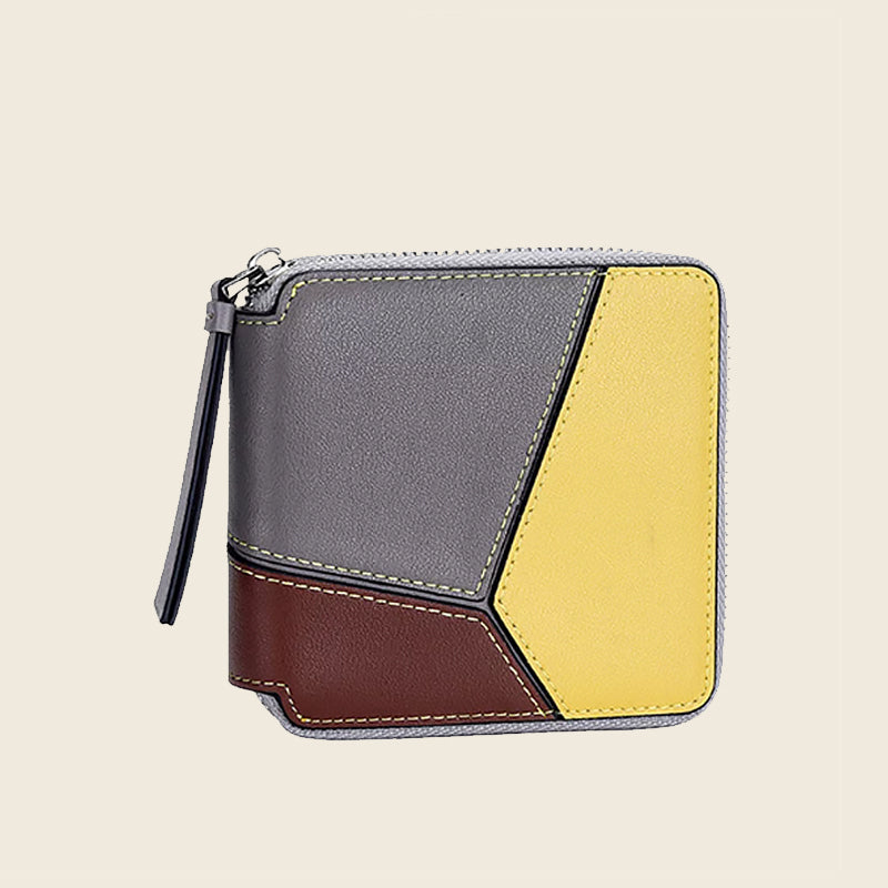 Genuine Leather Zip Around Wallet | Compact RFID Blocking Wallet with Coin Pocket for Men & Women