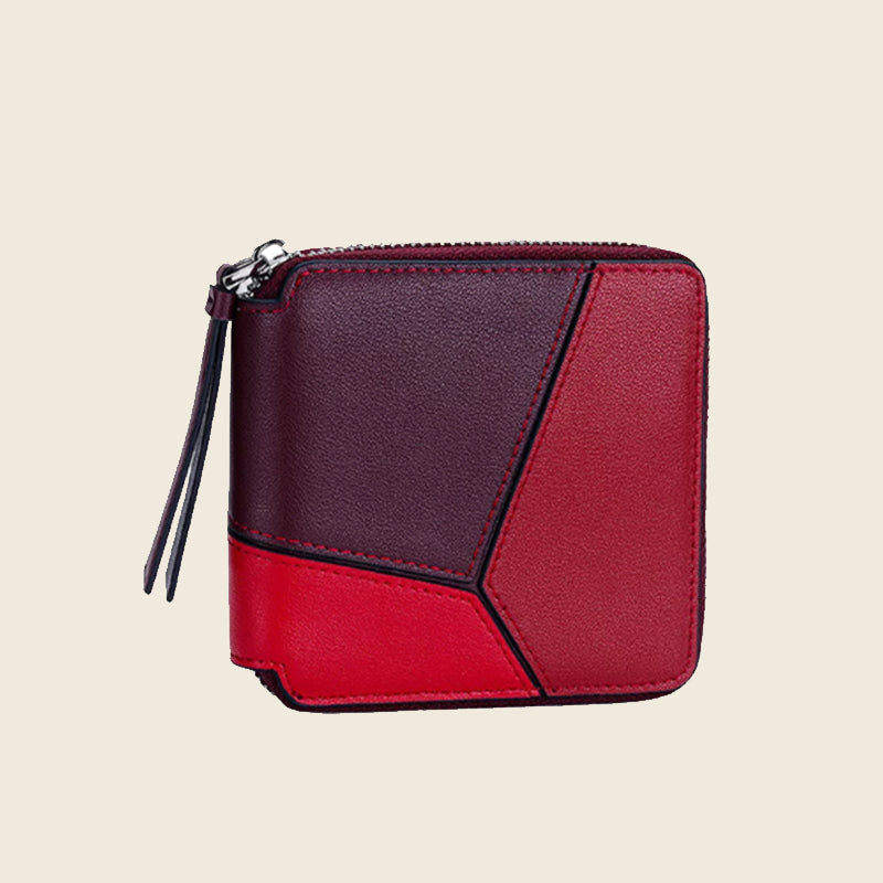 Genuine Leather Zip Around Wallet | Compact RFID Blocking Wallet with Coin Pocket for Men & Women