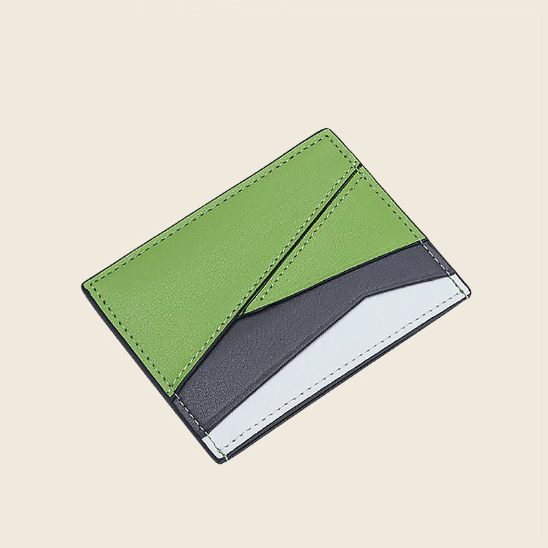 Genuine Leather Minimalist Card Holder | Slim Front Pocket Wallet for Men & Women