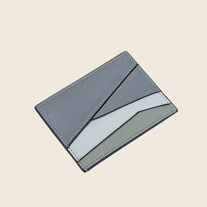 Genuine Leather Minimalist Card Holder | Slim Front Pocket Wallet for Men & Women